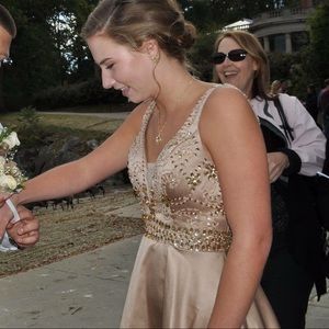 Champagne homecoming dress